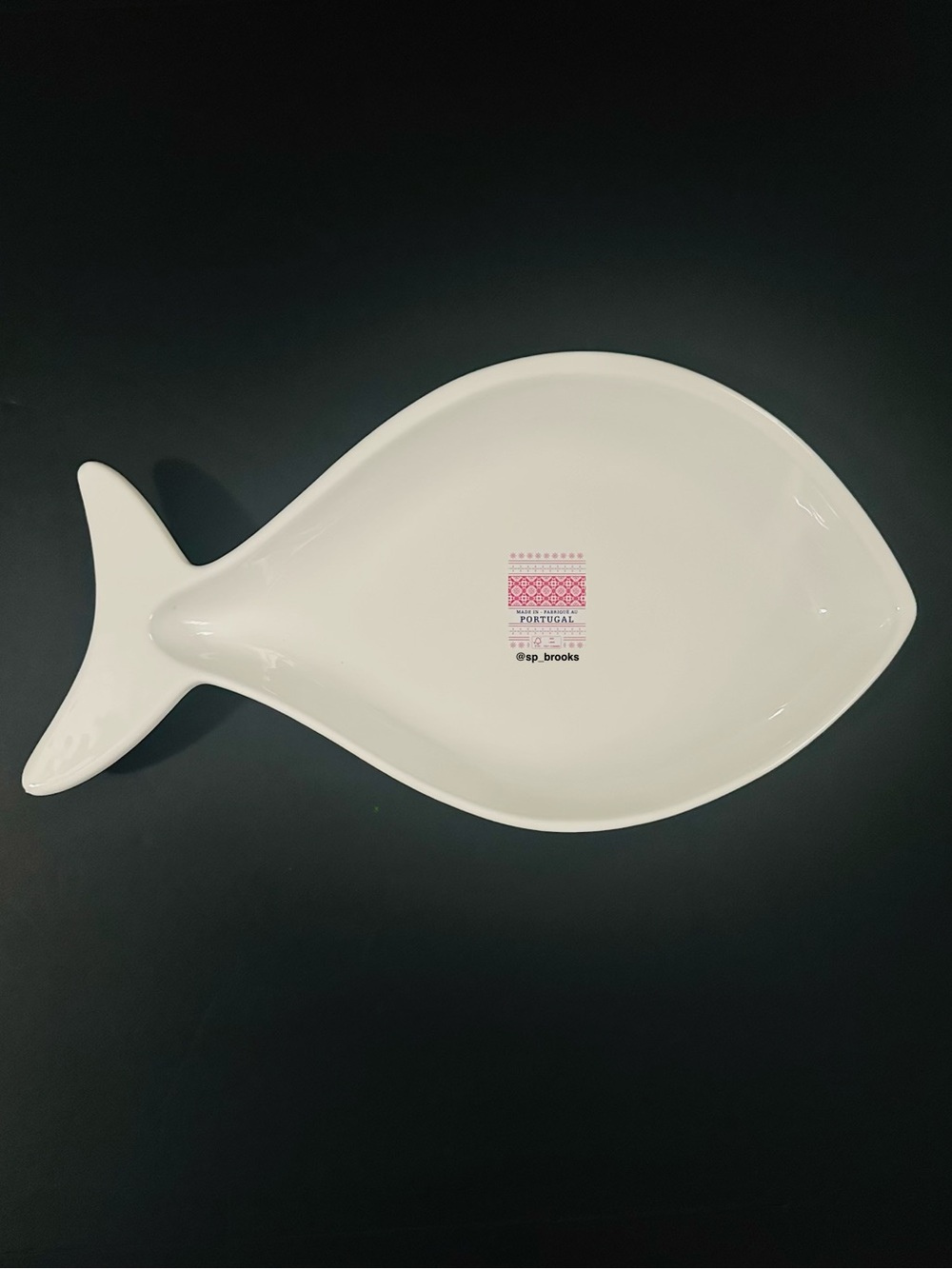 🎁CERIART Made in Portugal Ceramic Serving Dish - Fish Shaped  -15.5”x8.5” -White